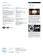 Preview for 2 page of Philips DS7550 Specifications