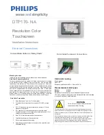 Предварительный просмотр 1 страницы Philips DTP170- NA Installation Instructions