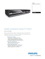 Предварительный просмотр 1 страницы Philips DTR 7510 Brochure