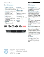 Preview for 2 page of Philips DTR220 Specifications