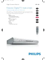 Preview for 1 page of Philips DTR500 Specifications