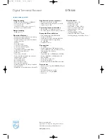 Preview for 2 page of Philips DTR500 Specifications