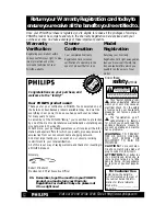 Предварительный просмотр 2 страницы Philips DV900VHS Owner'S Manual