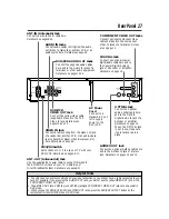 Предварительный просмотр 27 страницы Philips DV900VHS Owner'S Manual