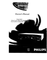 Предварительный просмотр 1 страницы Philips DV900VHS01 Owner'S Manual