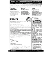 Предварительный просмотр 2 страницы Philips DV900VHS01 Owner'S Manual