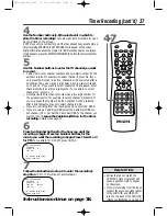 Preview for 37 page of Philips DV910VHS Owner'S Manual