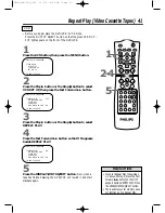 Preview for 41 page of Philips DV910VHS Owner'S Manual