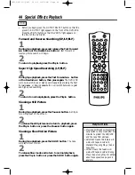 Preview for 44 page of Philips DV910VHS Owner'S Manual