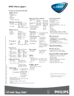 Предварительный просмотр 2 страницы Philips DVD 580M Specifications
