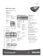 Preview for 2 page of Philips DVD-703 Specifications