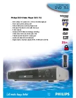 Philips DVD 711 Specifications preview