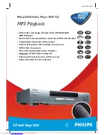 Preview for 1 page of Philips DVD-722 Specifications