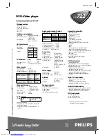 Preview for 2 page of Philips DVD-722 Specifications