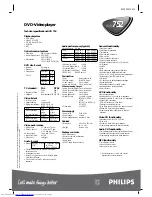 Preview for 2 page of Philips DVD-752 Specifications