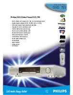 Preview for 1 page of Philips DVD 755 Specifications