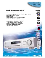 Philips DVD 951 Brochure preview