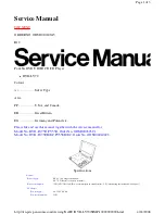 Предварительный просмотр 1 страницы Philips DVD-LV70 Service Manual