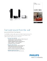 Philips DVD Micro Theater MCD988 Specification Sheet preview