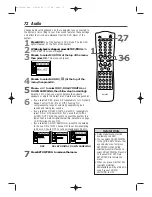 Preview for 72 page of Philips DVD RECEIVER MX5100VR-37X - Owner'S Manual