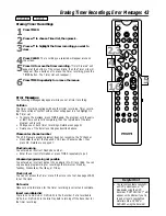 Предварительный просмотр 43 страницы Philips DVD VIDEO RECORDER DVDR985A99 Owner'S Manual