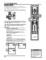 Предварительный просмотр 44 страницы Philips DVD VIDEO RECORDER DVDR985A99 Owner'S Manual