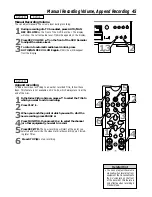 Предварительный просмотр 45 страницы Philips DVD VIDEO RECORDER DVDR985A99 Owner'S Manual