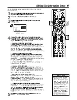 Предварительный просмотр 47 страницы Philips DVD VIDEO RECORDER DVDR985A99 Owner'S Manual