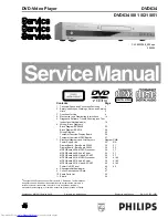 Philips DVD634 Service Manual preview