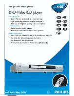 Philips DVD640 Specifications preview