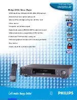 Philips DVD701AT Specifications preview