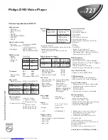 Preview for 2 page of Philips DVD727 Specifications