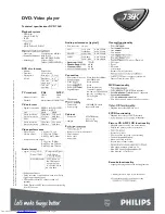 Preview for 2 page of Philips DVD736K Specifications