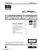 Philips DVD737 Service Manual preview