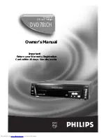 Preview for 1 page of Philips DVD781CH Owner'S Manual