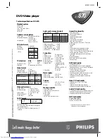 Preview for 2 page of Philips DVD870 DesignLine Specifications