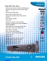 Предварительный просмотр 1 страницы Philips DVD951AT Specifications