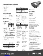 Preview for 2 page of Philips DVD962SA Technical Specifications