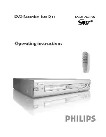 Philips DVDR 725H/05 Operating Instructions Manual preview
