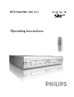 Preview for 1 page of Philips DVDR 725H/05 Operating Instructions Manual