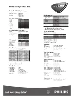 Предварительный просмотр 2 страницы Philips DVDR1000 MkII Technical Specifications