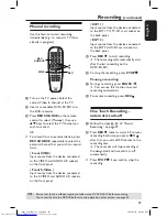 Предварительный просмотр 29 страницы Philips DVDR3305 User Manual