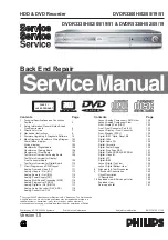 Preview for 1 page of Philips DVDR3330H/02 Service Manual