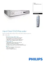 Philips DVDR3330H/02 Specifications preview