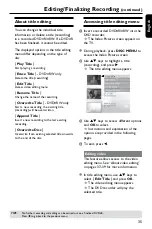 Preview for 35 page of Philips DVDR3345 User Manaul