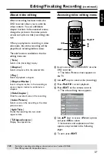 Preview for 37 page of Philips DVDR3345 User Manaul