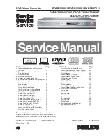 Philips DVDR3350H Service Manual preview