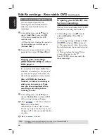 Preview for 58 page of Philips DVDR3350H User Manual