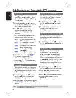 Preview for 60 page of Philips DVDR3350H User Manual