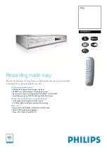 Preview for 1 page of Philips DVDR3355 Technical Specifications